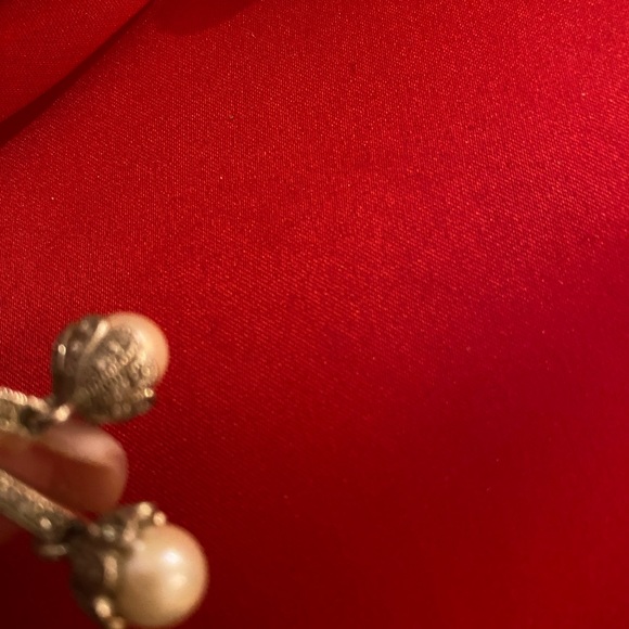 Sterling silver earrings with beautiful pearl drops vintage pierced❤️ - Picture 8 of 13